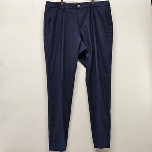 Lululemon Commission Pant Classic Fit Warpstreme Mens 38 Navy